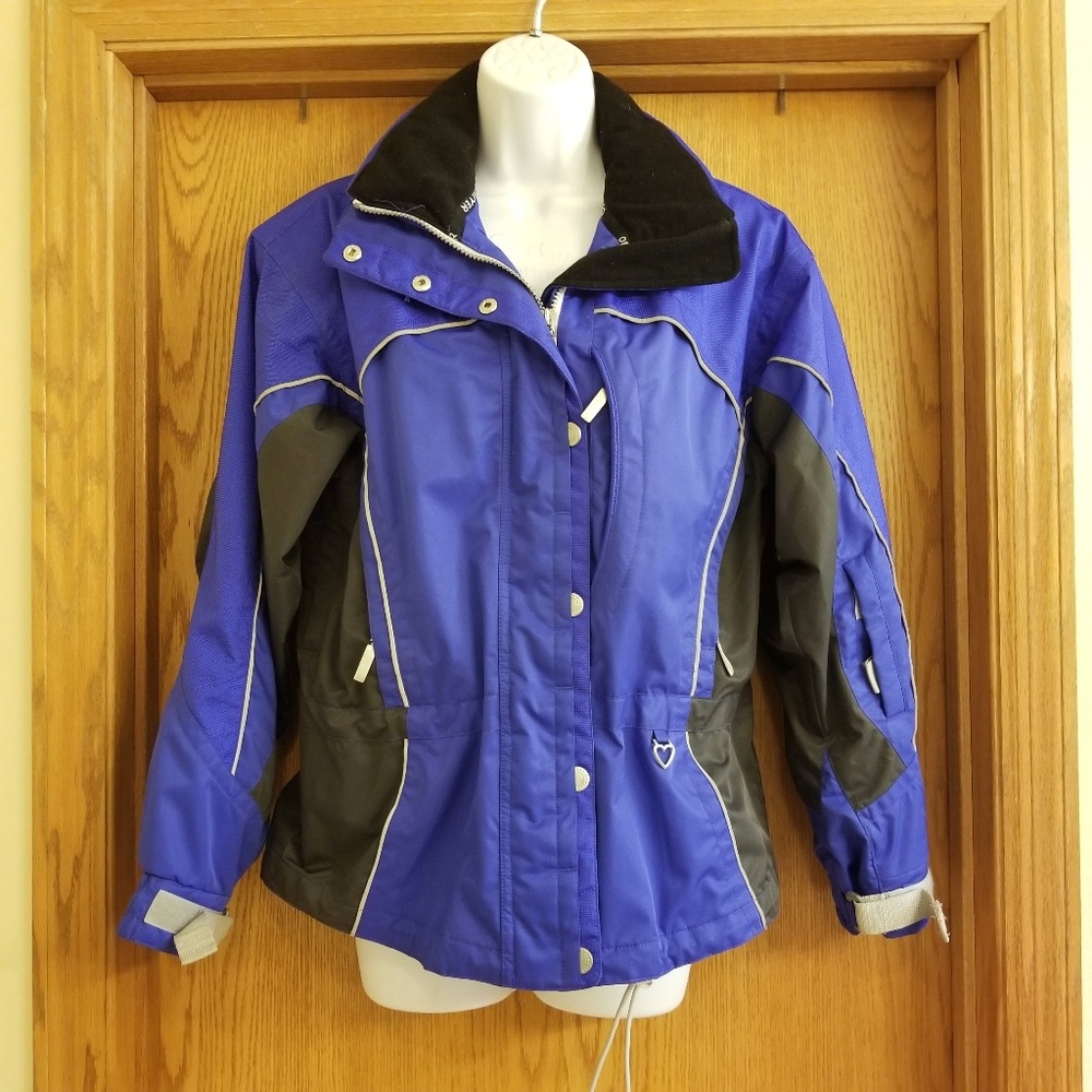 Obermeyer Blue Hooded Ridgeline Ski Jacket Coat 6